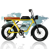 Vélo électrique montagne 7 vitesses, véhicule tout-terrain électrique à pneus larges 20 pouces moto électrique adulte 1500W