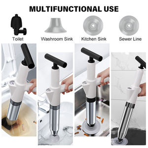 Desbloqueador de tuberías, émbolo de inodoro, émbolo de tubería potente, fregadero de baño, <span class=keywords><strong>ducha</strong></span>, cocina, tubería obstruida, dragado de drenaje - Product Image 6