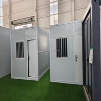 Emballage préfabriqué 20 pieds 5.8m Maison en conteneur Portable Pliant Bureau Conteneur Cabine d'hébergement