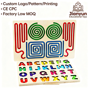 Tablero de Madera Personalizable con Laberinto de Colores, Herramienta Educativa y Divertida para Trazar Líneas, para Niños, Material Didáctico <span class=keywords><strong>Montessori</strong></span>, Equipo para Guardería - Product Image 1