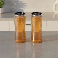 Gobelets en plastique transparents en gros de 330 ml vides avec logo, gobelets en PET jetables avec scellant pour boissons gazeuses avec couvercles faciles à ouvrir