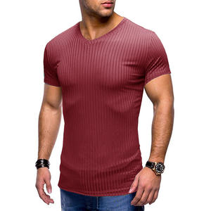 Camicie muscolari da <span class=keywords><strong>uomo</strong></span> Slim Fit <span class=keywords><strong>T</strong></span>-<span class=keywords><strong>shirt</strong></span> da Golf in cotone a maniche lunghe con <span class=keywords><strong>scollo</strong></span> a <span class=keywords><strong>V</strong></span> morbido a coste magliette all'ingrosso - Product Image 2