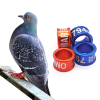 Geewer — anneau de jambe canière personnalisable de 8mm, fournitures en aluminium pour oiseaux, accessoires numérique de Pigeon pour pied de perroquet