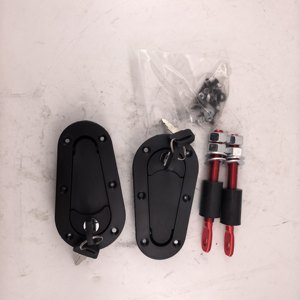 Verrou de capot de voiture noir avec et sans clé antivol pour véhicules généraux - Product Image 3