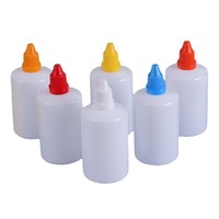 Bouteilles compte-gouttes en plastique PE blanc anti-lumière de 5/10/20/30 ml en gros, en stock, avec bouchon interne et embout pointu