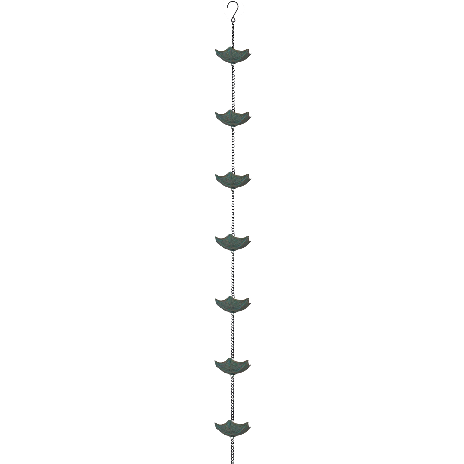 Металлическая бронзовая дождевая цепочка длиной 8,5 футов для водосточных желобов, наружный Декор (13 чашек)