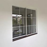 Ventanas Corredizas Estilo Francés, Aleación de Aluminio, Vidrio Templado Arqueado, Divisiones Decorativas, Apertura Horizontal, Origen China