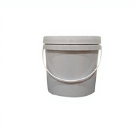 Seau hermétique durable en HDPE de qualité alimentaire de 0,6 L avec impression personnalisée pour le stockage de produits chimiques, d'huiles et de lubrifiants