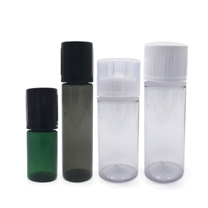 Frasco cuentagotas transparente negro transparente de plástico redondo de 15ml V3 para tapas y cierres de jugo de líquido y aceite - Product Image 5