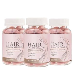 OEM Foliumzuur Blauwe Gummy Multivitamine Beren Vitamine C Haar Groei Gezondheidssupplement Biotine Haar Gummies - Product Image 1