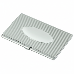 Oval Business Card <b>Holder</b> RFID Feature PU Leather Credit Card & <b>ID</b> Card <b>Holder</b> for Work Use - Product Image 2