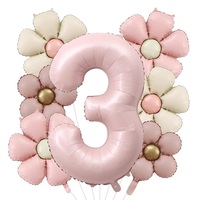 Ensemble de ballons en feuille de papier d'aluminium mat en forme de chiffres de 40 pouces pour les fêtes de Noël, les anniversaires et les décorations de vacances - BooHome