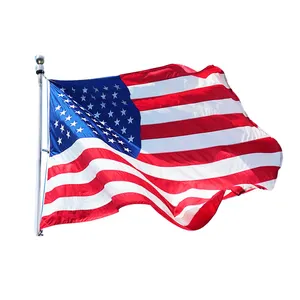Penjualan langsung pabrik bordir 90x150cm 3x5 kaki jimat Patriot bendera Amerika