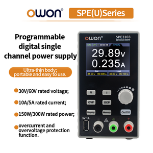 OWON แหล่งจ่ายไฟ DC แบบ 1 ช่อง SPE3103 SPE6103 10A ปรับได้ 60V สำหรับห้องปฏิบัติการ จอ LCD 2.8 นิ้ว เครื่องควบคุมแรงดันไฟฟ้า - Product Image 2