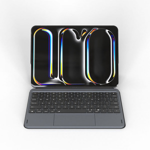 Étui clavier fin 18 mm avec connecteurs Pogo pour iPad 10e génération 10,9 pouces et A16 11 pouces, 560g, avec pavé tactile et rétroéclairage, 6 rangées de touches fonctionnelles - Product Image 2