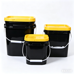 Grands bacs carrés pour <span class=keywords><strong>granulés</strong></span> d'aliments pour lapins en vrac, seaux durables de qualité alimentaire pour la réception des petits animaux et les aliments solides - Product Image 2