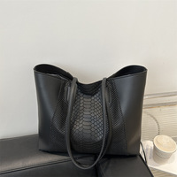 Sac fourre-tout en cuir PU pour femme, grande capacité, sac à bandoulière texturé avec fermeture éclair, idéal pour les trajets quotidiens, vente en gros