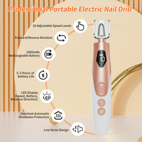 Nuevo Taladro de Uñas con Forma de Bolígrafo con Base de Carga para Uso en Salón y en Casa con 10 Cabezales de Repuesto, Taladro de Uñas Inalámbrico