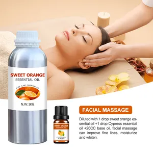 Aceite esencial de naranja dulce Natural puro orgánico 100% de etiqueta privada para masaje crecimiento del cabello aceites corporales aromáticos velas Aroma