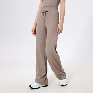 Wholesale Women's Drawstring High Waist Wide Leg Yoga Pants <b>Flowy</b> Lounge Trousers Buttery Soft Casual Activewear Pants OEM ODM - Product Image 4