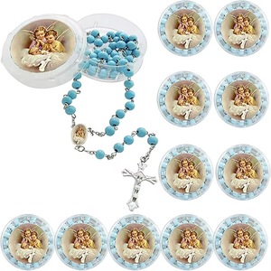 KOMI Collane con Crocifisso e Perline di Legno Profumato da 6MM, Rosari per Uomini e Donne, Collane con Perline in Legno per Preghiera Cattolica, Regali - Product Image 3