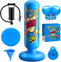 Équipement de boxe gonflable pour enfants et adultes, cadeaux de Noël, cadeaux d'anniversaire, sac de frappe pour la pratique du karaté