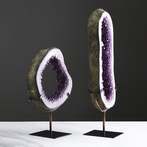 Elegant Home Decoration Pieces Luxury Modern Art Crystal Ornament Imitated Amethyst Decoration - Product Image 3