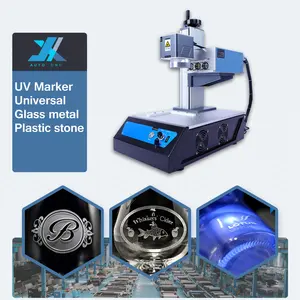 JX 10W Atacado Mini ultra alta precisão 355nm UV laser marcação garrafa de vidro