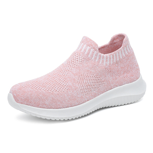 Chaussures de course et de marche personnalisées, respirantes et légères, avec logo, style slip-on pour femmes, baskets en tricot tendance - Product Image 6