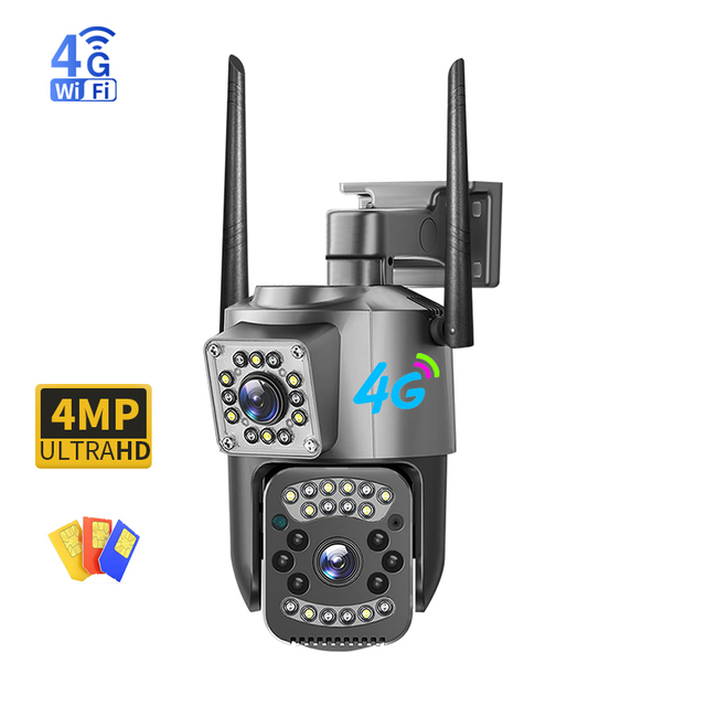 ShooCam 4mp Outdoor Wireless Security Monitoring Cctv WIFI Security Camera System Ptz Dual Lens Network Camera