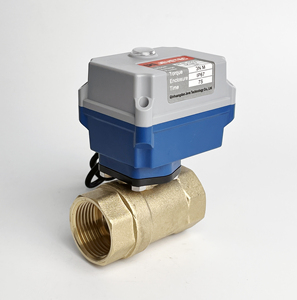 Vanne à bille motorisée électrique DN20 220 Volt Dispositif de contrôle de débit vertical à 2 voies personnalisable - Product Image 5