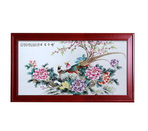 100% dipinto a mano per la <span class=keywords><strong>casa</strong></span> <span class=keywords><strong>e</strong></span> l'hotel decorativo floreale <span class=keywords><strong>e</strong></span> di cristallo di pavone in porcellana arte da parete decorazioni per la <span class=keywords><strong>casa</strong></span> vasi in ceramica - Product Image 2