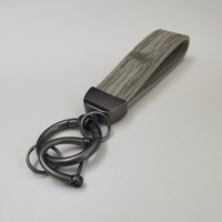 Porte-clés de voiture en cuir PU, texture bois, luxe léger, style simple et tendance, unisexe, logo et couleur personnalisables, cadeau promotionnel, direct usine