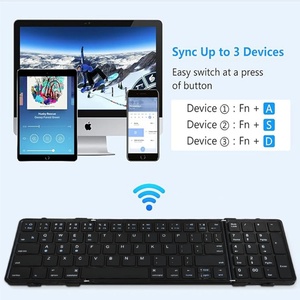 Bàn phím không dây gấp gọn kích thước đầy đủ, có bàn phím số, thiết kế di động tiện lợi, cổng Type-C, siêu mỏng, kiểu dáng công thái học, dành cho laptop và máy tính bảng - Product Image 2