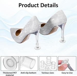 Protectores de Tacón Transparentes para Zapatos de Novia, Tapones para Tacones Altos para Césped, Cubiertas para Tacones Altos - Product Image 6