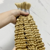 Extensions en vrac européennes et américaines 100g, dreadlocks ondulées profondes, naturelles, peuvent être permanentées/teintes, cheveux longs et bouclés, unisexe