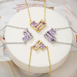 Collar con Colgante de Cobre Ecológico de Moda Glowluxe, Elegante Collar con Forma de Corazón y Circonita para Mujer, Chapado en Oro de 18k, Venta al por Mayor - Product Image 2