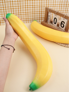 Wholesale Giant Flour Filled Silicone Banana Squishy Toy Super Stretchy Jumbo Size Squeeze Decompression Fidget Toys for Bulk - Product Image 6