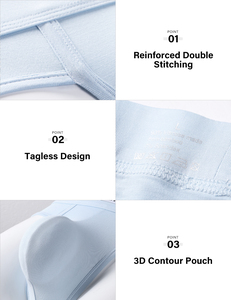 AK vente en gros de sous-vêtements pour hommes avec pochette 3D slip pour hommes slip de marque quotidien sous pantalon slip en bambou pour hommes - Product Image 4