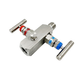 1/2npt 암수 및 수 6000psi 블록 및 블리드 압력 게이지 2 니들 밸브 계측 2 밸브 매니폴드 MXF 밸브 - Product Image 5