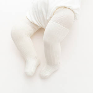Chaussettes en coton peigné à double aiguille pour bébés, filles et garçons, bas rayés respirants de couleur unie pour les enfants de 0 à 5 ans - Product Image 4