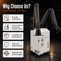 Extracteur de fumées de soudage mobile sur mesure, haute efficacité, filtres à 99,99 %, faible bruit, nouveau pour poste de travail de soudage robotisé, collecte de poussière