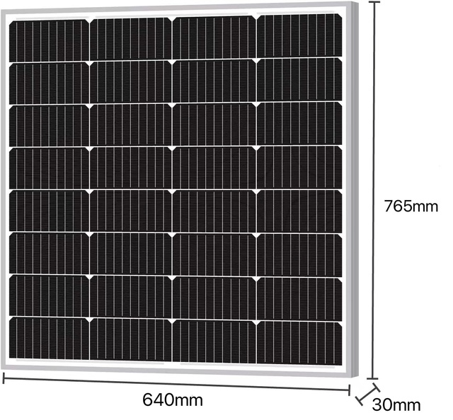 Monocrystalline Half Cell 100W 12V/24V High Efficiency All Black Solar Panel for Battery Charging & Outdoor Use