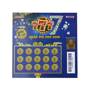 Billets de loterie à gratter personnalisés de haute qualité en gros avec faible MOQ, disponibles dans une variété de designs et de jeux - Product Image 1