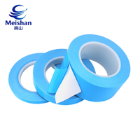 Ruban PET double face thermiquement conducteur résistant aux hautes températures Meishan avec film de protection bleu en fibre de verre pour bandes LED d'usine