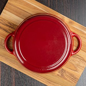 Casserole <span class=keywords><strong>en</strong></span> <span class=keywords><strong>fonte</strong></span> émaillée rouge Casseroles Marmite pour four hollandais avec couvercle utilisée dans la cuisine - Product Image 3