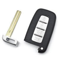 Clé de voiture universelle KD KEYDIY 433 315Mhz noire à 4 boutons avec lame de clé vierge