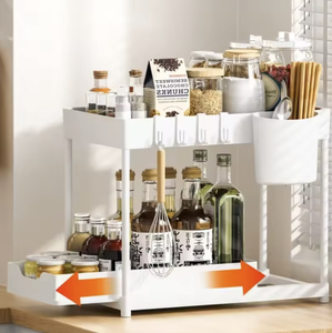 Étagère de <span class=keywords><strong>rangement</strong></span> multifonctionnelle pour cuisine, organisateur coulissant sous l'évier avec tiroirs - Product Image 2