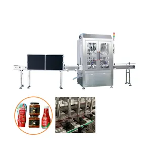 Npack Fully Automatic Piston Sauce Bottle Jar Filling Capping Machine Thick Paste Suace Filling Production Line