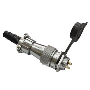 Connecteur de montage sur panneau en alliage de zinc plaqué or, à broches mâles Ti+Zm Aviation Plug WF16 2-10 broches - Product Image 1